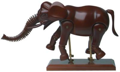 China Creative Artist Wooden Manikin 16'' / 20'' Elephant Animal Mannequin for sale