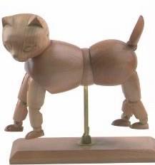 China Vivid Craft Artist Wooden Manikin Dog / Cat Mannequin Good Design for sale