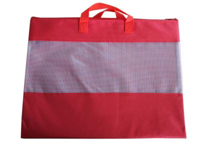 Chine Sac en maille de polyester avec poignée, taille B4, couleur unie, couleur et taille personnalisables à vendre