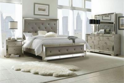 中国 サイズ ミラーリングされた ベッドのドレッサー木の設計王は寝室の家具セットを映しました 販売のため