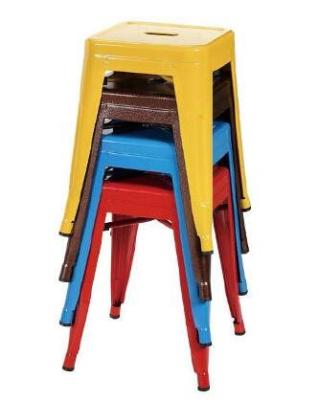 China Small Size Metal Event Stool Tolix Dining Chairs in Powder Coating , Yellow Blue Red for sale