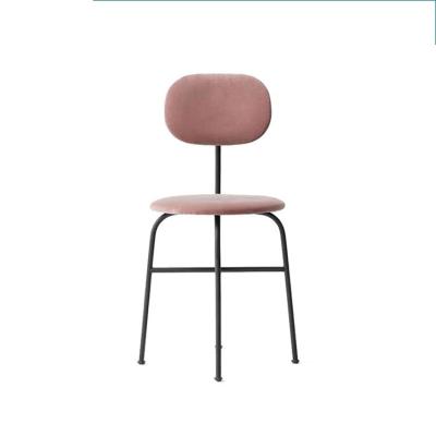 China Hot selling Iron metal frame Round backrest Dining Chair for wedding hotel restaurant cafe kitchen for sale