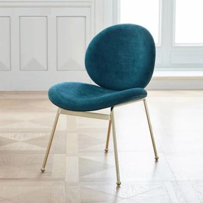 China Modern round back velvet upholstery dining chair for home restaurant for sale