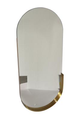 China Modern Bath Mirror Gold Stainless Steel Home Decor Mirror For Hotel Club Home for sale