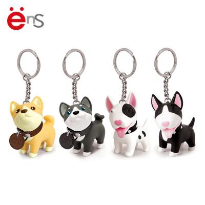 China Dog Shape Promotional Plastic Keychain Non Phthalate PVC PU material for sale