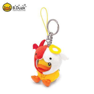 China B Duck PVC Key Chain Toy , Custom Printed Plastic Key Tags  4.5×5×4.5cm Size for sale