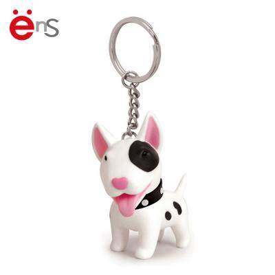 China Ens Dog Shaped 3D PVC Keychain Plastic non phthalate Material for sale