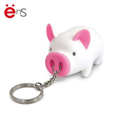 China Pig Shaped Promotional Plastic Keychain 3D For Gift Non Phthalate Pvc Material for sale