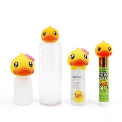 China 3D PVC Action Figure Toys Animal Character Duck Head Plastic PVC Toy For Decoration for sale