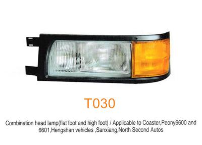 China Toyota coaster Combination head lamp（flat foot and high foot）(T030),applicable to coaster,Mudan bus 6600,6601 for sale