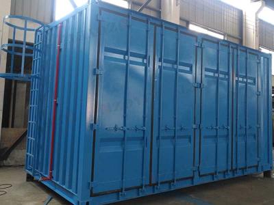 China Planta de tratamiento de aguas en contenedores azules vacía en contenedores en venta