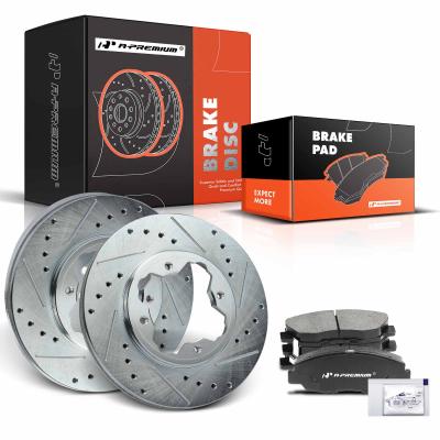 China Front Drilled Rotors & Ceramic Brake Pads for Honda Accord 90-97 Acura CL 2.2L for sale