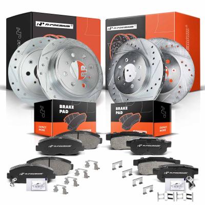 China Front & Rear Drilled Rotors & Ceramic Brake Pads for Honda Civic Si 99-00 Coupe for sale