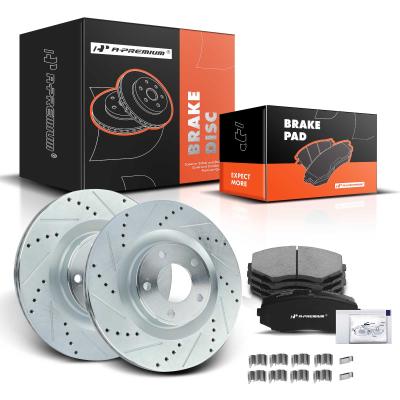 China Front Drilled Rotors & Ceramic Brake Pads for Ford Edge 07-14 Lincoln MKX 07-15 for sale