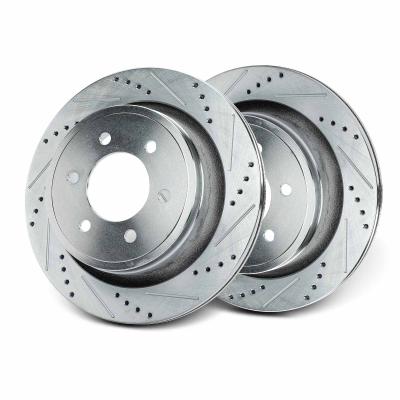 China Rear Drilled Brake Rotors for Ford F-150 2012-2020 6-Lug Manual Parking Brake for sale