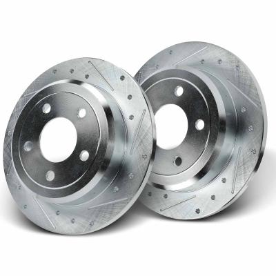 China Rear Drilled Brake Rotors for Ford Lincoln Town Car Mercury Grand Marquis for sale