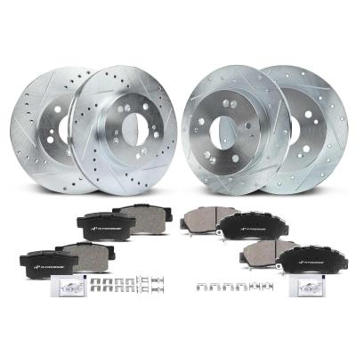 China Front & Rear Drilled Rotors & Ceramic Brake Pads for Acura Integra Type R for sale