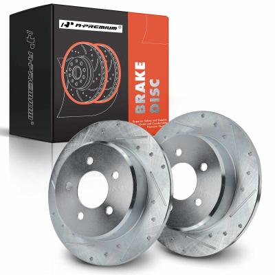 China Rear Drilled Brake Rotors for Chrysler Town & Country Dodge Caravan Plymouth for sale