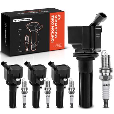 China 4x Black Ignition Coil & IRIDIUM Spark Plug Kits for GMC Canyon Chevy 2007-2012 for sale
