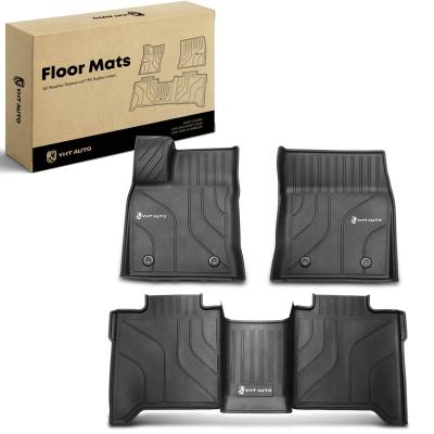 China 3x Front & Rear Black Floor Mats Liners for Toyota Tundra 22-23 Crew Cab Pickup for sale