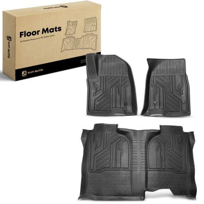 China 3x Front & Rear Black Floor Mats Liners for Chevrolet Silverado GMC Sierra 1500 for sale