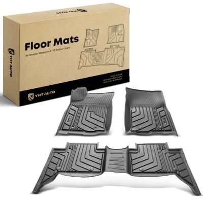 China 3x Front & Rear Black Floor Mats Liners for Toyota Tacoma 2016-2023 Double Cab for sale
