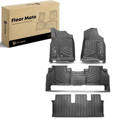 China 4x Front & Rear Black Floor Mats Liners for Toyota Land Cruiser 10-20 SUV 7-Seats for sale