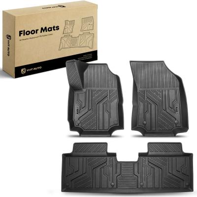 China 3x Front & Rear Black Floor Mats Liners for Chevrolet Equinox 2018-2023 for sale