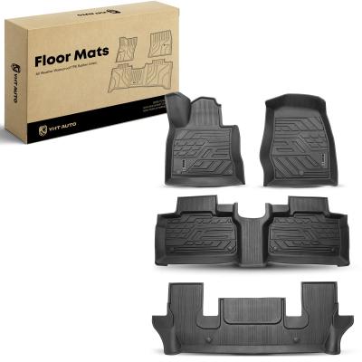 China 4x Front & Rear Black Floor Mats Liners for Ford Explorer 2019-2021 SUV for sale