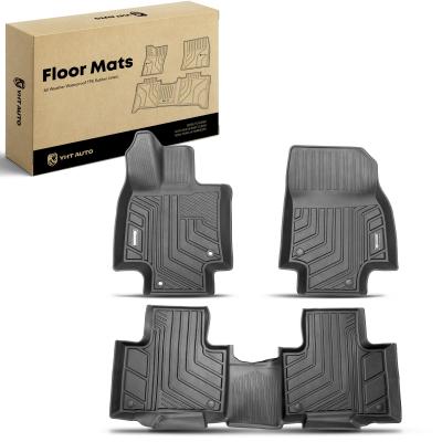 China 3x Front & Rear Black Floor Mats Liners for Toyota Highlander 20-23 SUV 5-Seats for sale