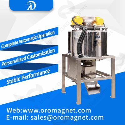 China Dried Powder Electromagnetic Magnetic Separation Equipment Iron Remover quartz feldspar powder plastic particle for sale