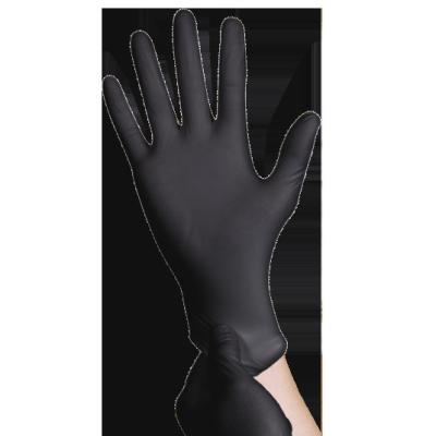 China Black Nitrile Examination Gloves Without Powder Food Grade en venta