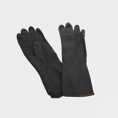 China Industrial Synthetic Nitrile Gloves Black Outside for sale