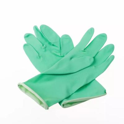 China Green nitrile oil resistant gloves for sale