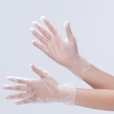 China Clear Hand Disposable Medical PVC Gloves Vinyl Examination Gloves Powder Free for sale