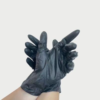 China AQL2.5 AQL4.0 Clear Plastic Disposable Gloves Black Colored Disposable Gloves for sale