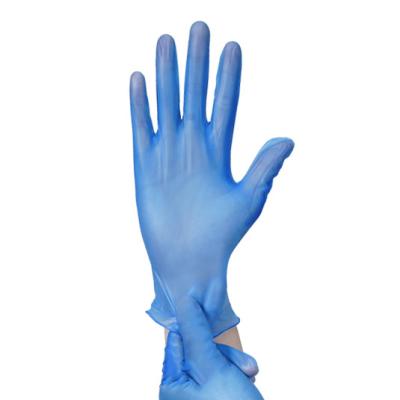 China Luvas descartáveis ASTM D6319 do alimento das luvas médicas descartáveis azuis do PVC à venda