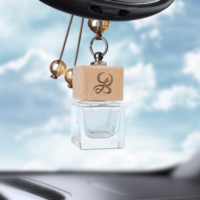 China Refillable Aromatherapy Car Air Freshener Diffuser , Clear Glass Essential Oil Diffuser for sale