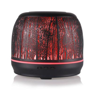 China RGB 500ml Aroma Diffuser , Forest Art Metal Essential Oil Diffuser for sale