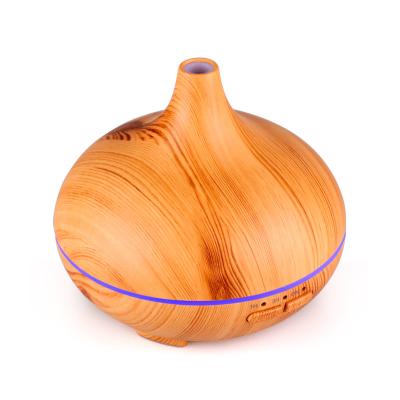 China 80ml Wood Grain Ultrasonic USB Aromatherapy Diffusers With 7 Colorful Light for sale
