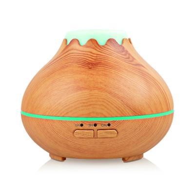 China BCSI Portable Ultrasonic Wood Grain Aroma Diffuser With 7 Colors LED Lights for sale