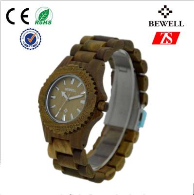 China Stylish Red / Black / Green Quartz Wood Watch For Boys Or Girls for sale