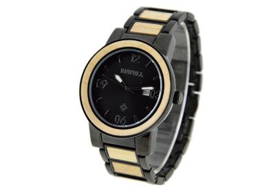中国 デジタル人の木の腕時計、贅沢な木の腕時計のスチール・ケースの背部 販売のため