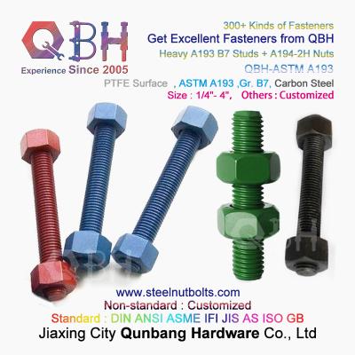 China QBH PTFE 1070 Vermelho/Azul/Preto/Verde Revestido 1/4