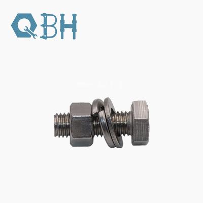 中国 304 stainless steel outer hexagon gasket screw cap bolts M3-M24 bolts and nuts hardware 販売のため