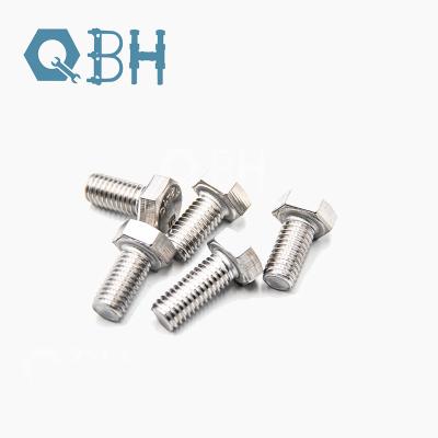 China 304 316 Stainless Steel Din933 Hexagon Bolt Screws Customized Specification for sale