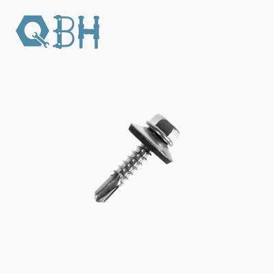 China DIN 7504Hex Washer Flange Head Tek Tail Point Self Drilling Screw Stainless Steel 304 316 for sale