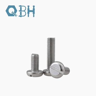 China DIN 85 Slotted Pan Head Machine Screws Stainless Steel 10.9 Grade for sale