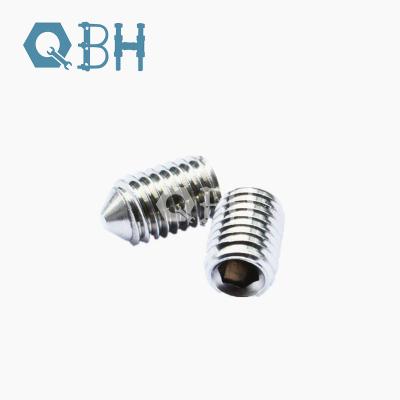 Chine DIN914 Stainless Steel Cone Point Furniture Fitting Parts Hexagon Socket Set Elbow Jam Door Handle Fixing Lock Screw à vendre