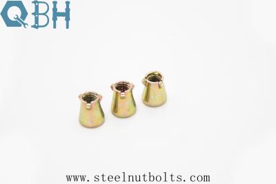 中国 円錐ナット亜鉛めっきの炭素鋼の非標準的な締める物の黄色 販売のため